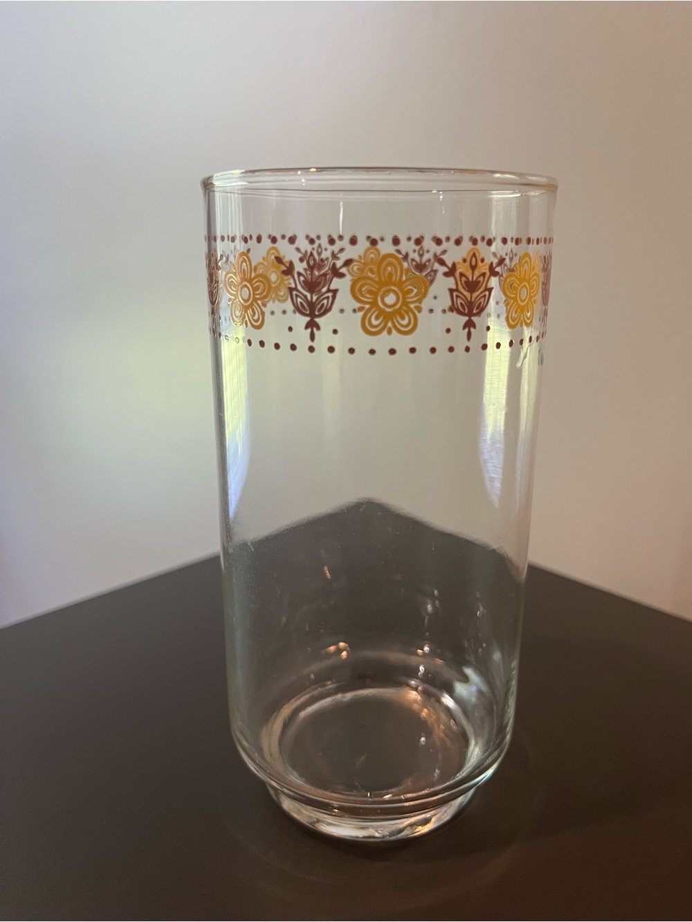 Vintage 70s Libbey Butterly Gold Beverage Glass Corelle Pyrex Coordinate
